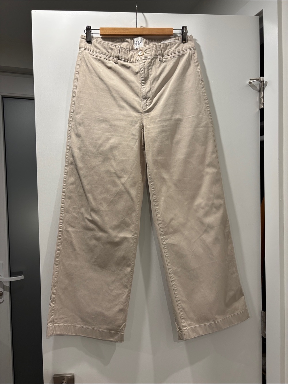 Gap Beige Wide-Leg Ankle Grazing Wide Leg Pants